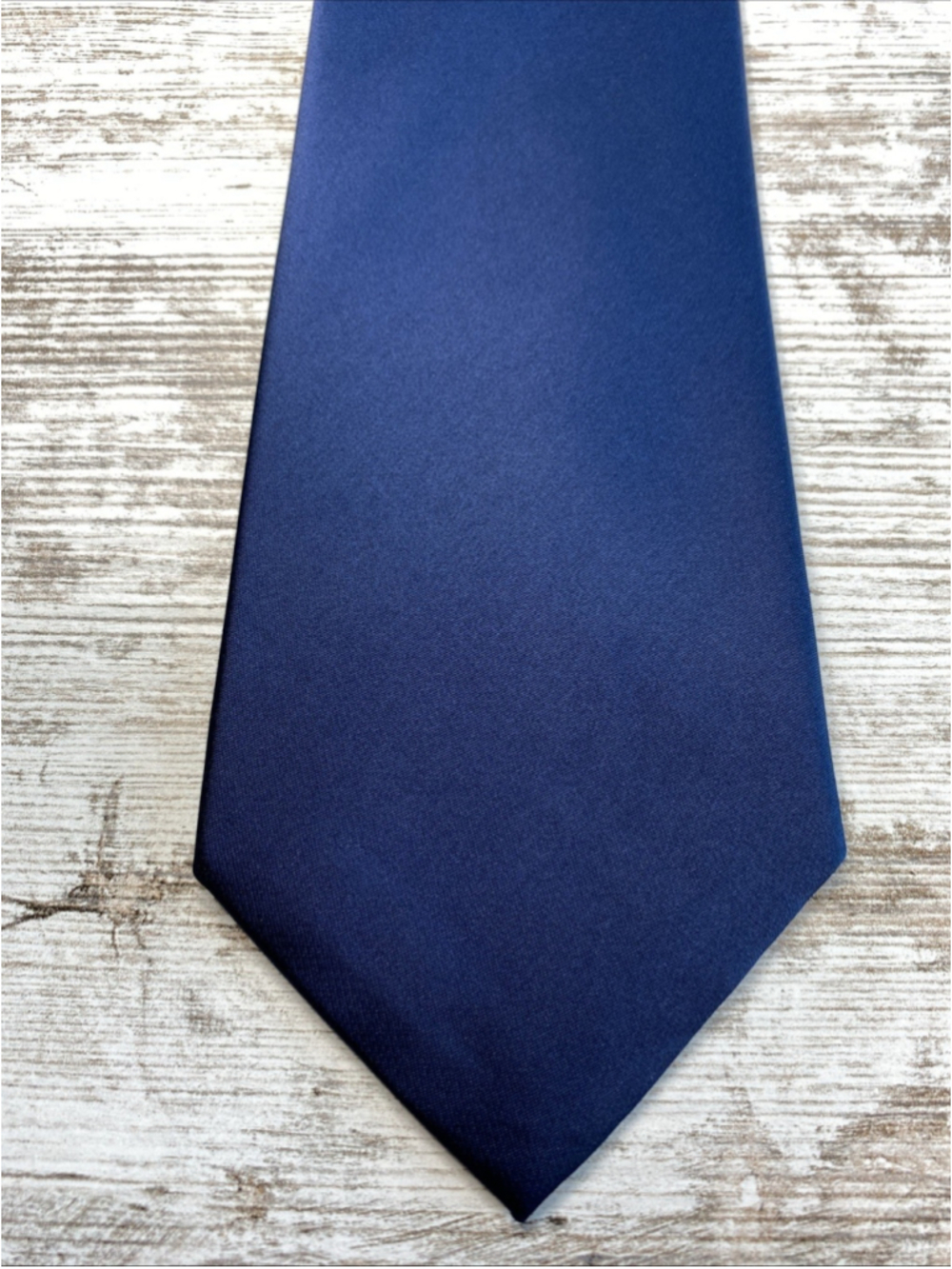 Cruise Club Solid Navy Blue Tie Handmade Classic Satin Finish Necktie 58 x 3.5